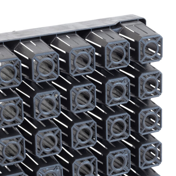 Black 81-Cell Forestry Tray - Bottom view