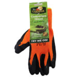 Glove Latex Large Black/Orange