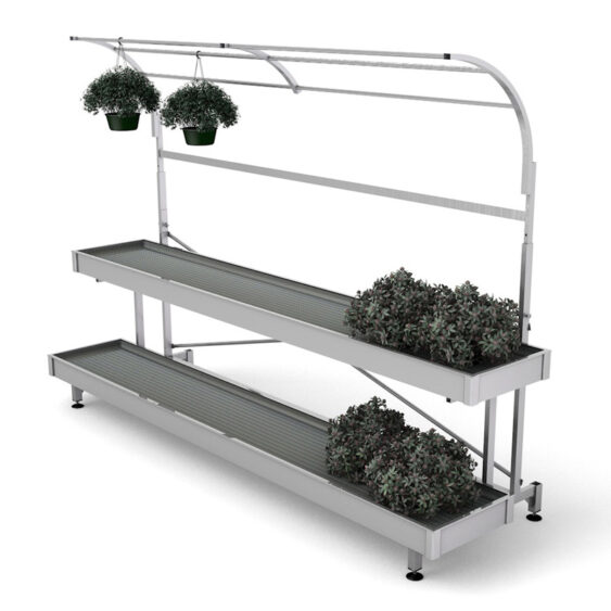 2 Shelf (650mmw) with Basket Hanger