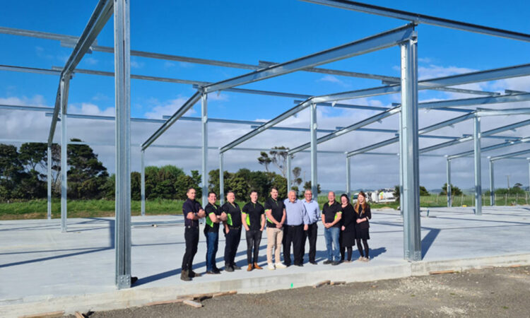 Team under new warehouse construction