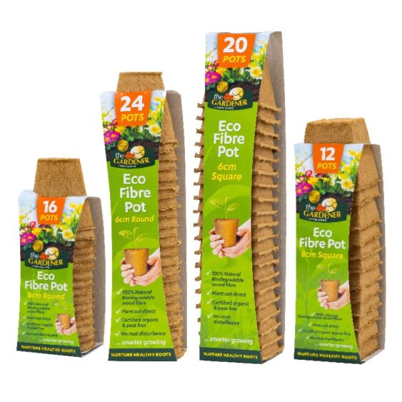 The Gardener Eco Fibre Pot Packs